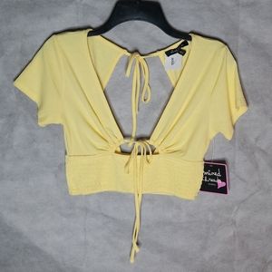 Mixed Threads Los Angeles Crop Top Plunging Neckline And A Stylish Cutout Back
